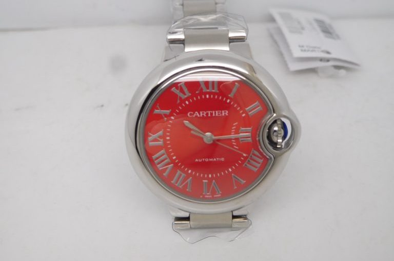 J12 Factory Published Midsize 33mm Replica Cartier Ballon Bleu Red Watch